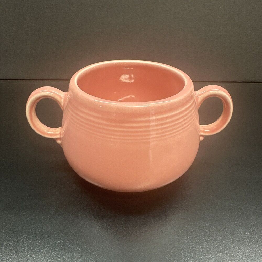 Vintage Fiestaware Sugar Bowl ROSE PINK Individual
